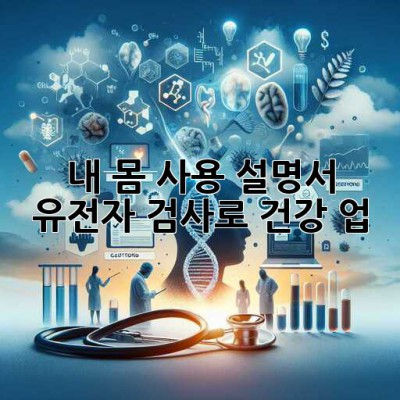 내 몸 사용 설명서🧬 유전자 검사로 건강 업!
