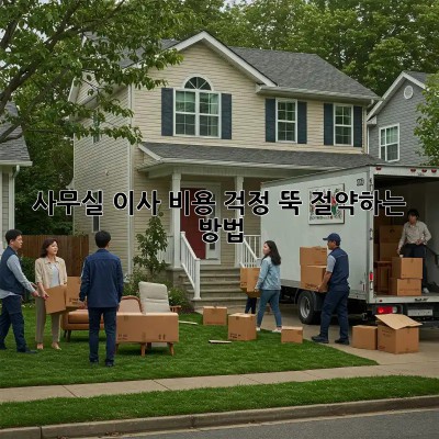 사무실 이사? 비용 걱정 뚝! 절약하는 방법